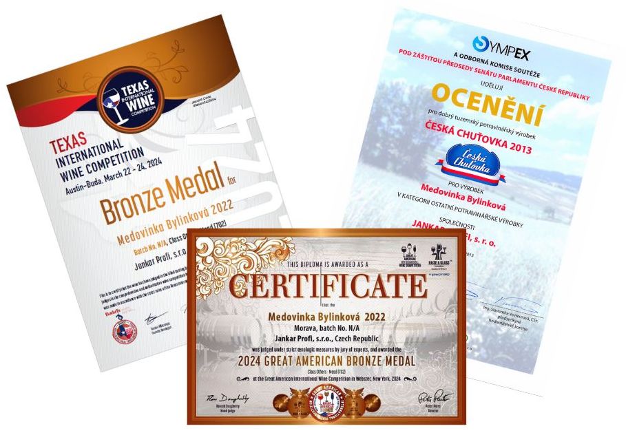 medovinka bylinková diplomy